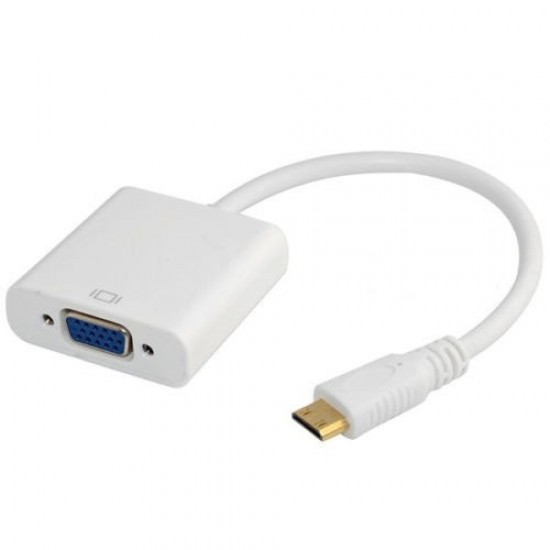 Mini Hdmi to VGA Kablo Çevirici Dönüştürücü HDMI Ses Destekli BST-2015p Mini Hdmi to VGA Kablo Çevirici Dönüştürücü HDMI Ses Destekli BST-2015p