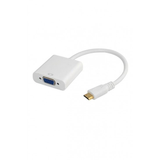 Mini Hdmi to VGA Kablo Çevirici Dönüştürücü HDMI Ses Destekli BST-2015p Mini Hdmi to VGA Kablo Çevirici Dönüştürücü HDMI Ses Destekli BST-2015p