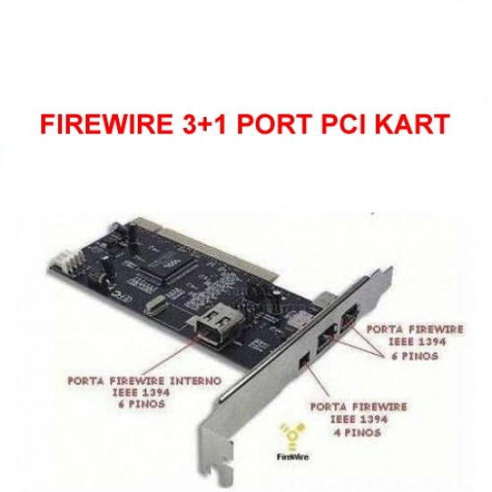 Pci 1394 FiREWiRE KART BST-2060p 4 6 pin Port ieee 1394