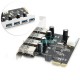 PCI EXPRESS PCI-E USB 3.0 PCI KART PCIE 4 PORT ÇOKLAYICI BST-2021p