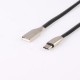 Type-C Zinc Metal Usb Hızlı Şarj Kablosu KABLO Tasarım Siyah