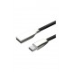 Type-C Zinc Metal Usb Hızlı Şarj Kablosu KABLO Tasarım Siyah