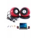 Usb 2.0 Hoparlör 1+1 Ses Bombası Usb Stereo Speaker