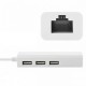 USB 3.1 Type C Hub Ethernet 3 Port Çevirici Dönüştürücü Adaptör RJ45 Network Lan