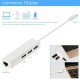 USB 3.1 Type C Hub Ethernet 3 Port Çevirici Dönüştürücü Adaptör RJ45 Network Lan
