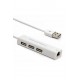 USB Ethernet Dönüştürücü Adaptör Çevirici Kartı 3 Port Hub Internet BST-2064p