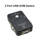 Usb Kvm Switch 2 Port 2 Pc Kasa Tek Kontrol BST-2012p Çoku Kasa
