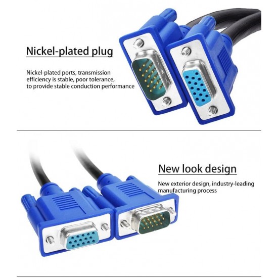 10 Metre VGA Kablo 15 Pin Erkek Erkek Görüntü Kablosu LCD Projeksiyon Ekran Monitör Kasa Bağlantı 10 Metre VGA Kablo 15 Pin Erkek Erkek Görüntü Kablosu LCD Projeksiyon Ekran Monitör Kasa Bağlantı