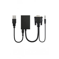 MAXGO 2067 Vga To Hdmi Dönüştürücü Kablo Görüntü Ve Ses Çevirici Hdmı