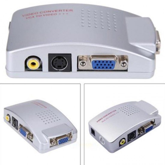VGA To RCA AV Dönüştürücü Çevirici BST-2068p SVideo TOS S-VIDEO